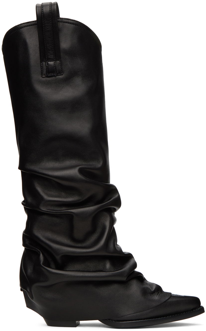 Mekko R13 R13 Mid Cowboy Sleeve Boots Musta | R13S0107-S001A