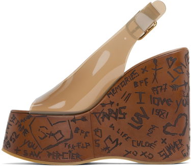 Kengänhoito CHLOÉ Chloe Maxime Wedge Sandals Ruskea | CHC25U09ZRT, 2