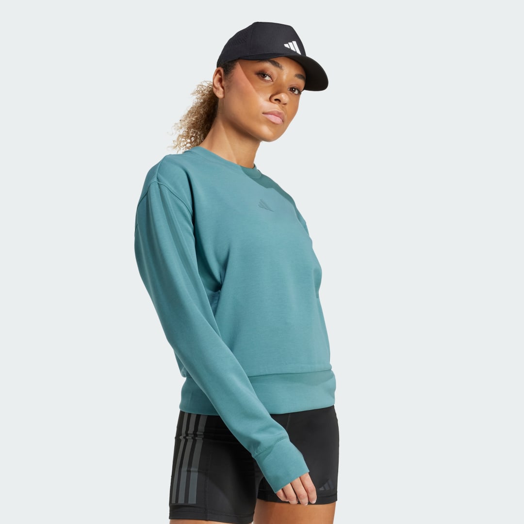 Huppari adidas Performance Designed-for-Training Warm-Up Crewneck Sweatshirt Vihreä | JW3395, 0