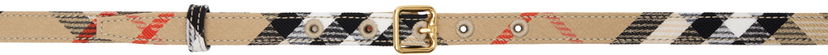 Vyöt Burberry Burberry Thin Check B Buckle Belt Beige | 8099936