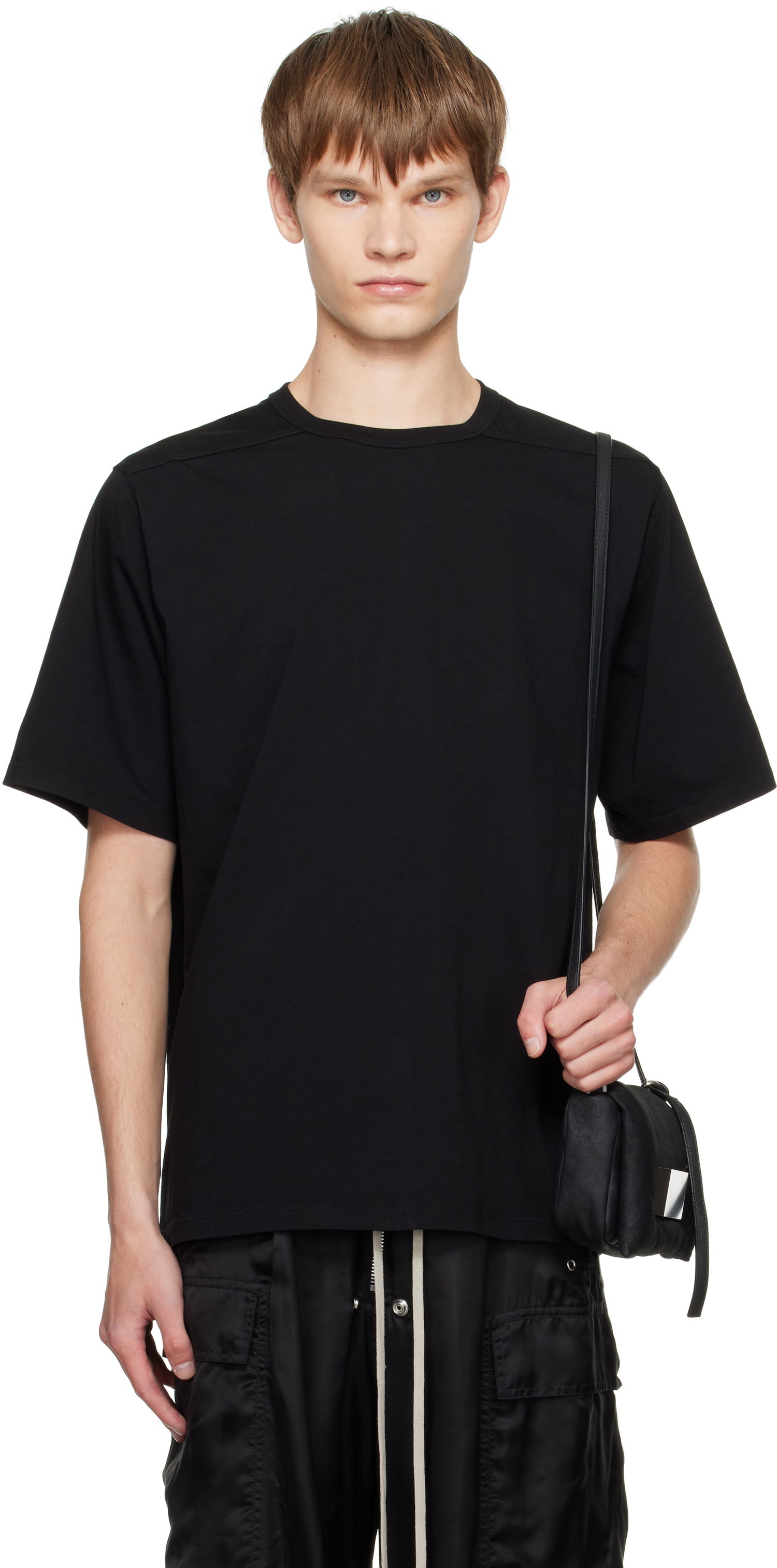 T-paita Rick Owens Rick Owens Concordians Brad T-Shirt Musta | RU02E1232 JA, 0