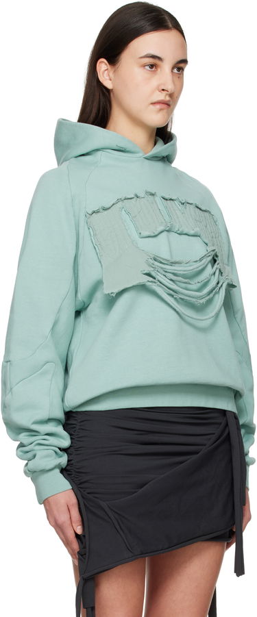 Huppari Ottolinger Ottolinger Distressed Multiline Hoodie Vihreä | 115-102715-01, 4