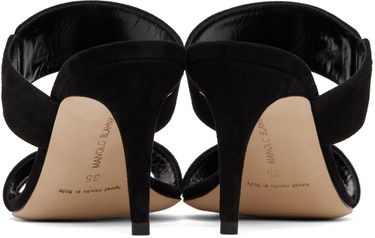 Asusteet Manolo Blahnik Manolo Blahnik Nebre Suede Heeled Mules Musta | 223-1354, 1