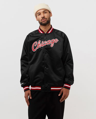 Bomber-takki Mitchell & Ness Bomber NBA Lightweight Satin Jacket Bulls Musta | 18013, 4