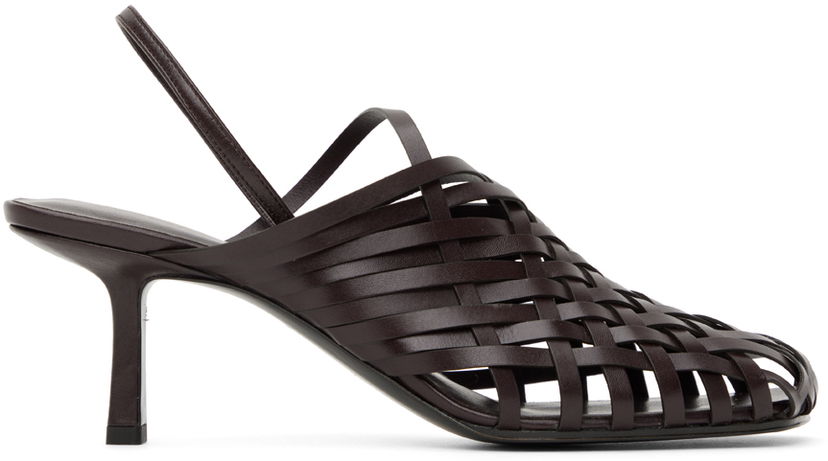 Tennarit ja kengät The Row The Row Woven Slingback Kitten Heels Ruskea | F1289-SVL74