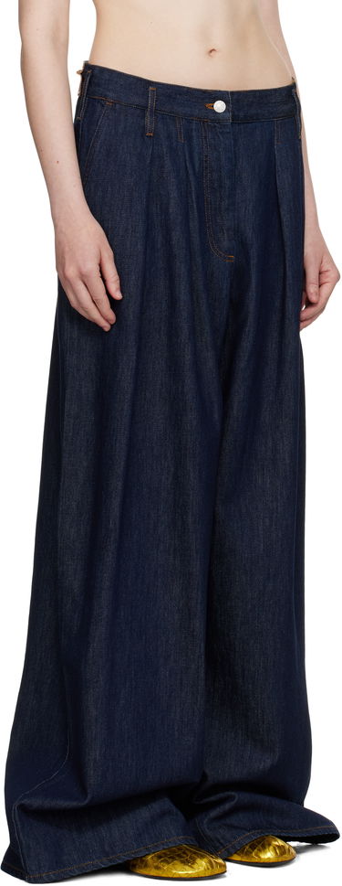 Jeans Dries Van Noten Dries Van Noten Wide Leg Pleated Jeans Sininen | 251-010929-1552, 1