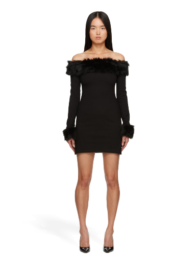 Mekko HERON PRESTON Off-The-Shoulder Minidress Musta | HWDB076F23FAB0021000
