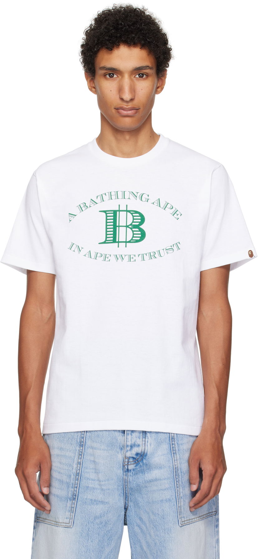 T-paita BAPE Money 'B' Logo T-Shirt Valkoinen | 001TEL301058M