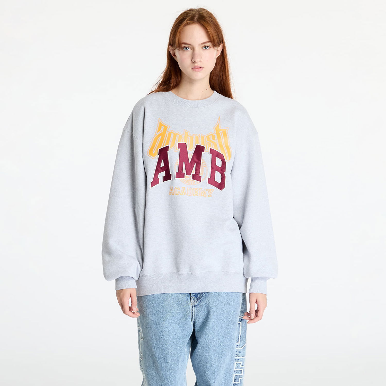 Huppari Ambush Graphic Sweatshirt UNISEX Grey Melange/ Tap Shoe Harmaa | BMBA006F24FLE0020510, 1