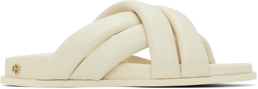 Alusvaatteet ja sukat Anine Bing ANINE BING Lizzie Padded Slide Sandals Valkoinen | A-14-4028-150