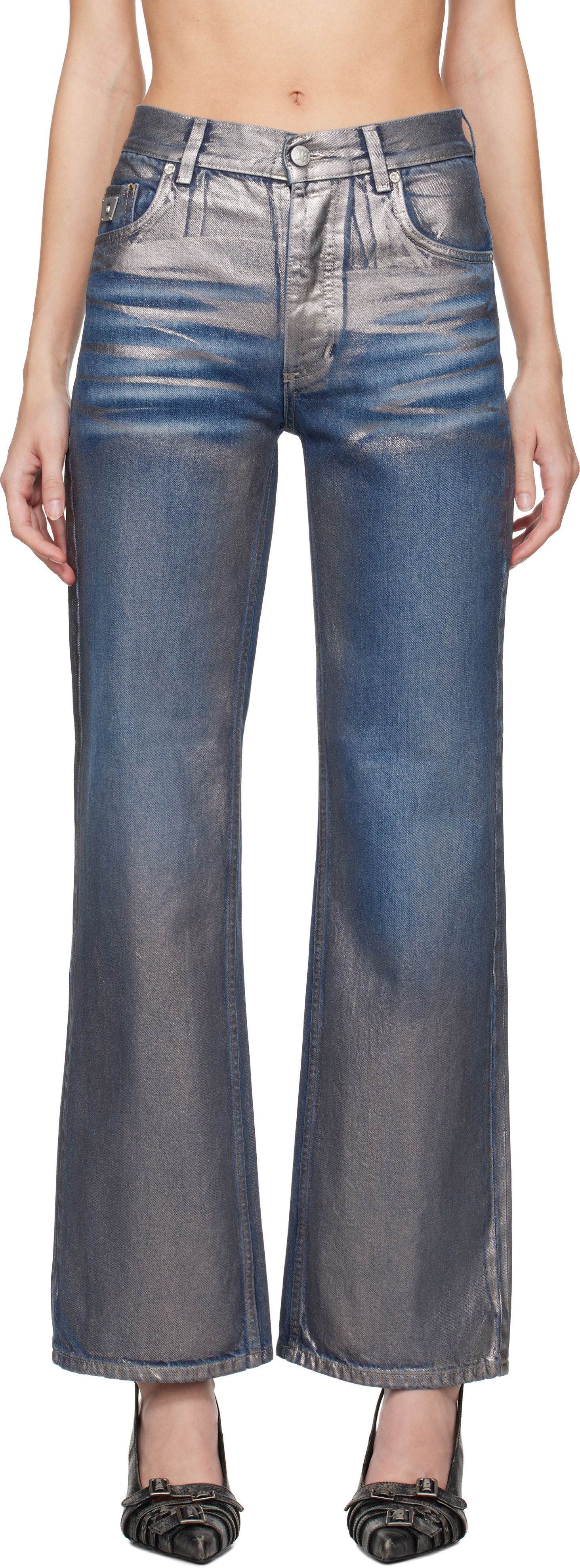 Jeans MISBHV Coated Dirt Jeans Sininen | 241M307, 0