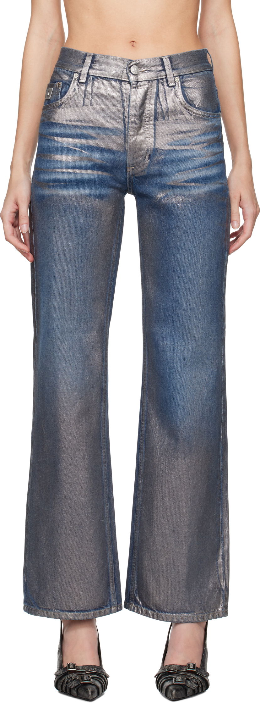 Jeans MISBHV Coated Dirt Jeans Sininen | 241M307