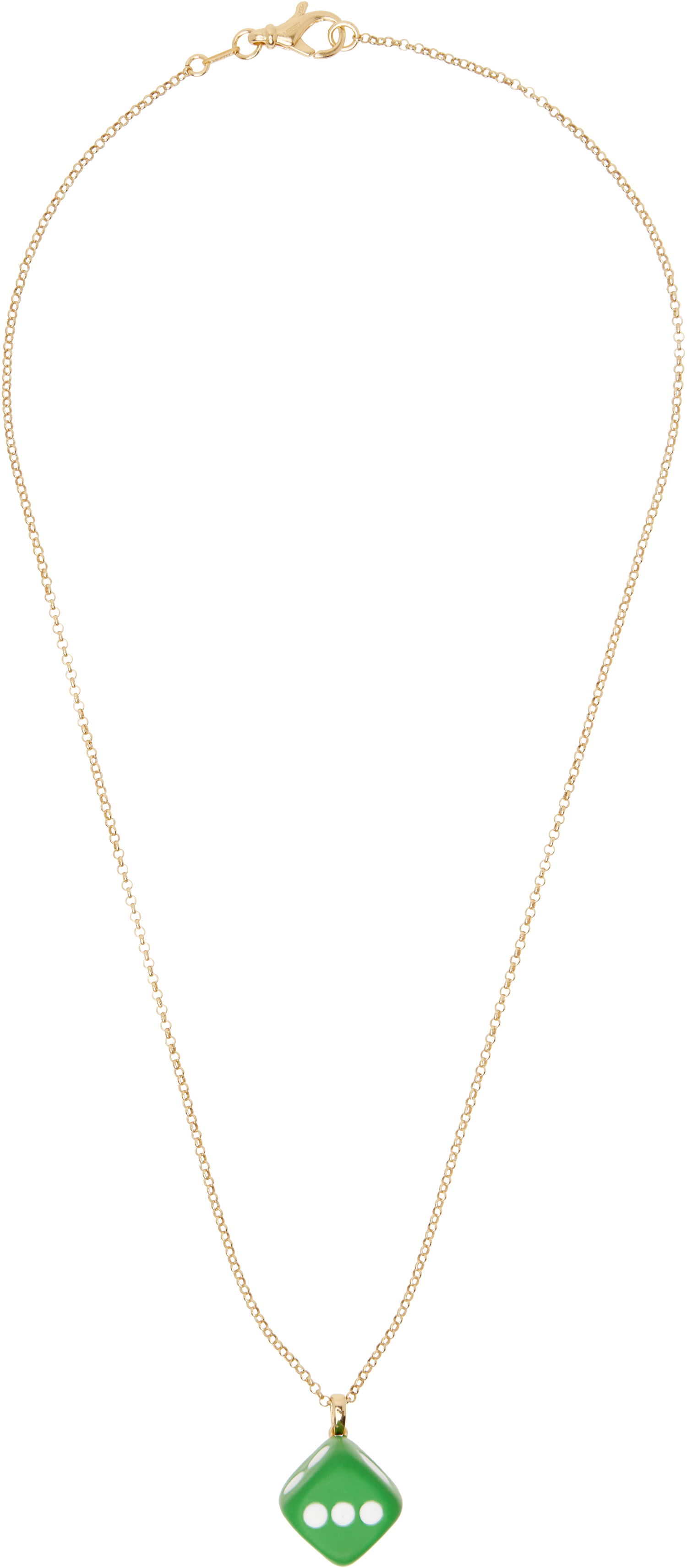 Kaulakoru VEERT VEERT Dice Pendant Necklace Vihreä | CA06PL, 0