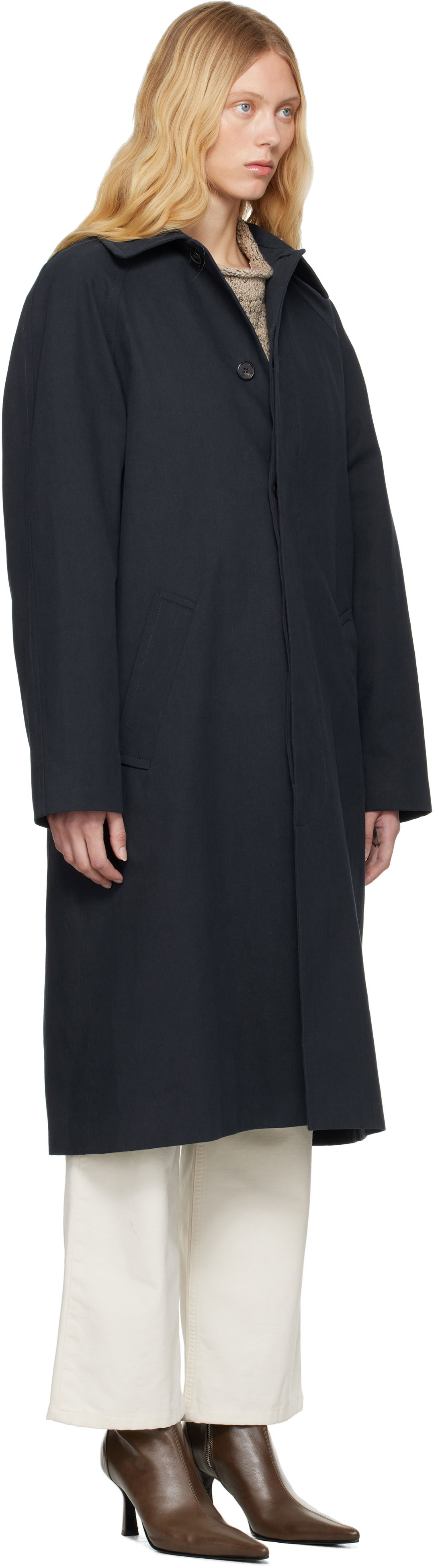 Trenssitakki A.P.C. A.P.C. Eduoard Mac Trench Coat Tummansininen | COGXT-M01549, 1