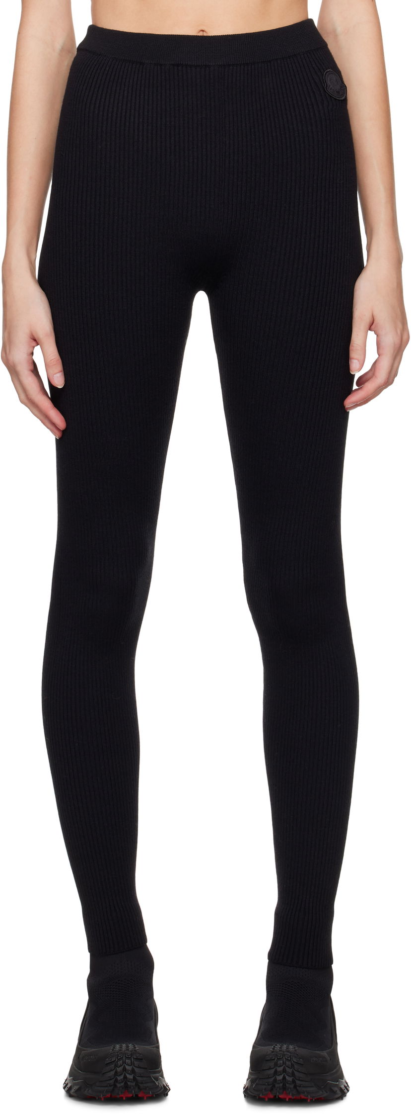 Leggingsit Moncler Two-Pack Rib-Knit Leggings Musta | J20939G00005M1259