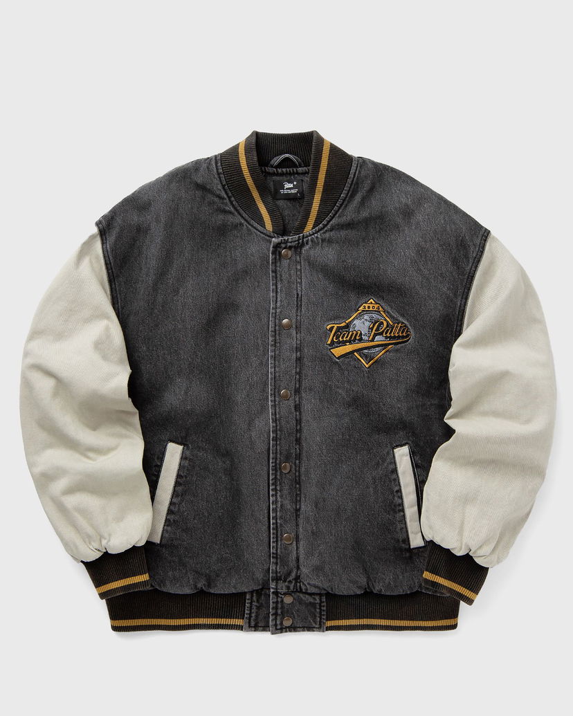 Bomber-takki Patta Homerun Denim Varsity Jacket Harmaa | POC-AW24-4200-350-0001-001