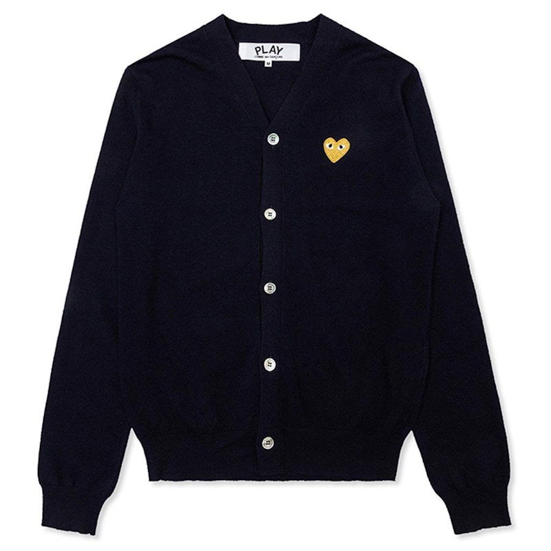 Villapaita Comme des Garçons Play Gold Heart Cardigan Sininen | AZ-N050-051-2