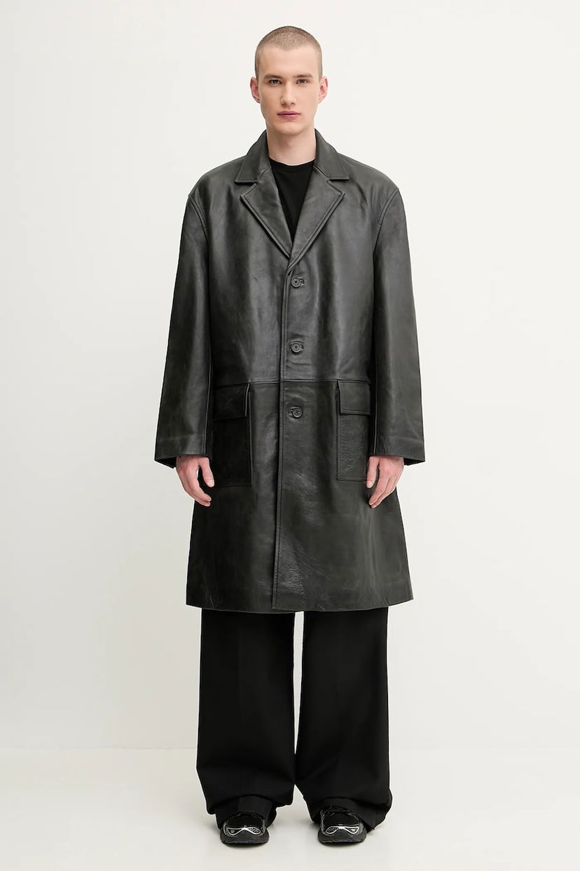 Takit 1017 ALYX 9SM 1017 ALYX 9SM Vintage Leather Coat Musta | AAMOU0547LE01