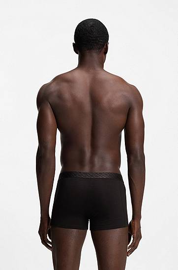 Nyrkkeilijät BOSS Three-pack of stretch-cotton trunks Musta | 50546745, 1