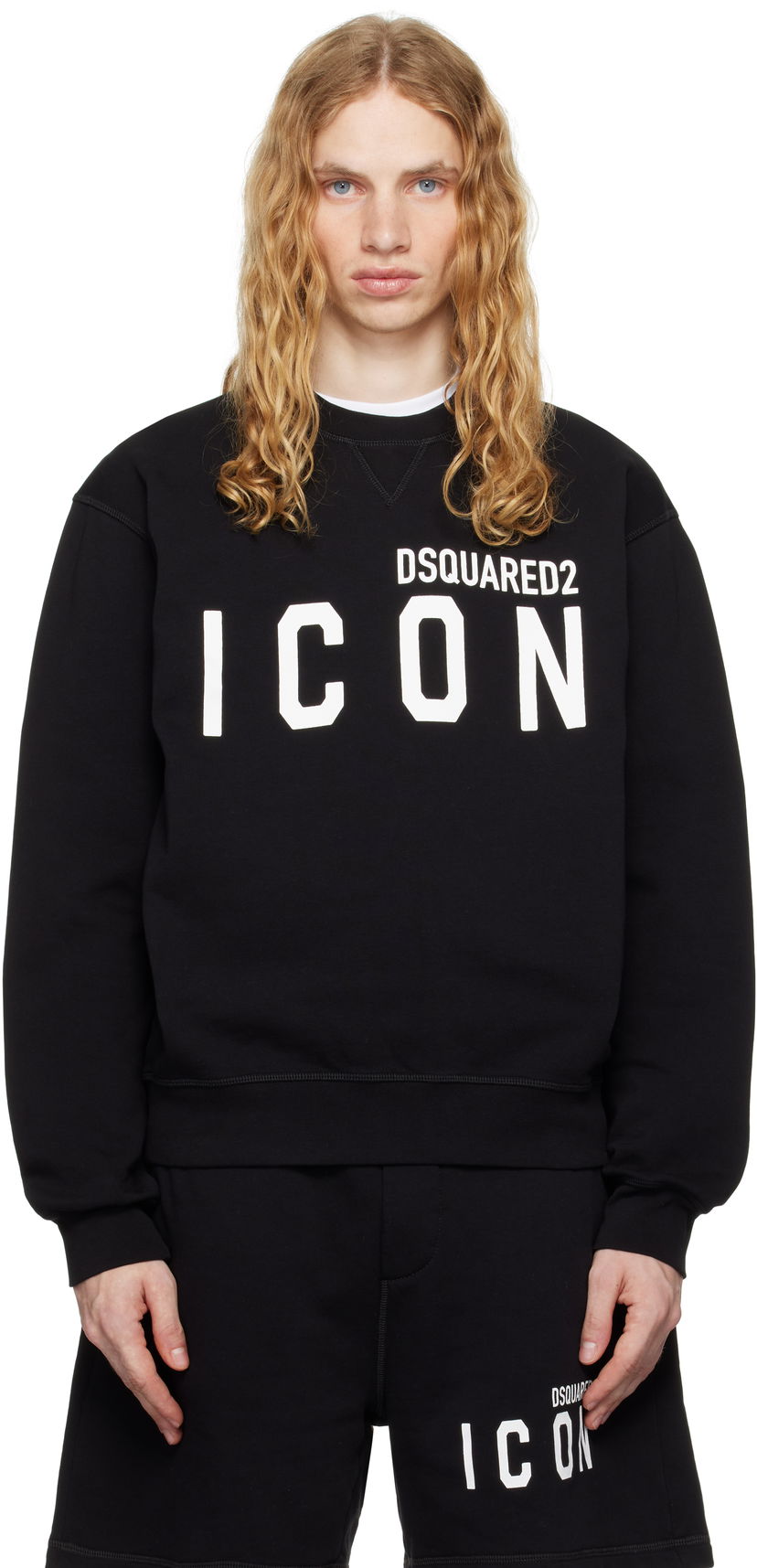 Villapaita DSQUARED2 Crewneck Cool Fit Sweater Musta | S79GU0004_D25015