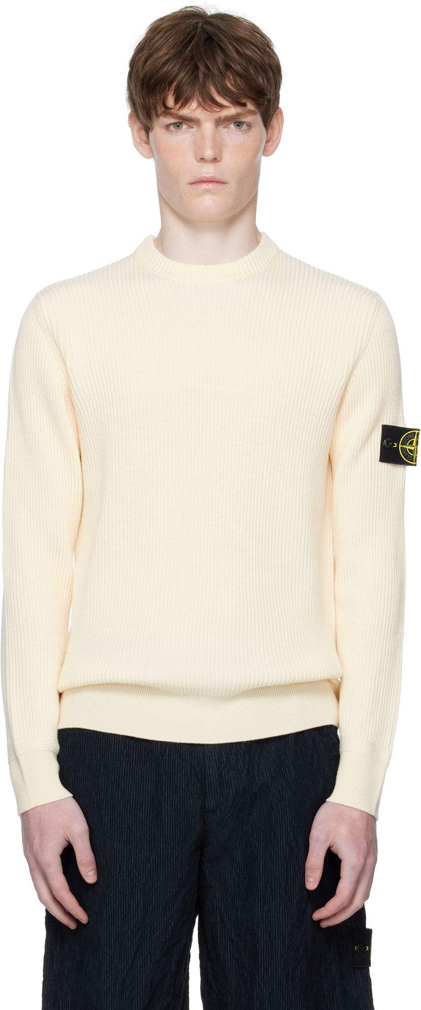 Villapaita Stone Island Stone Island Full Rib RWS Wool Sweater Keltainen | K2S15 5100053 S00C2