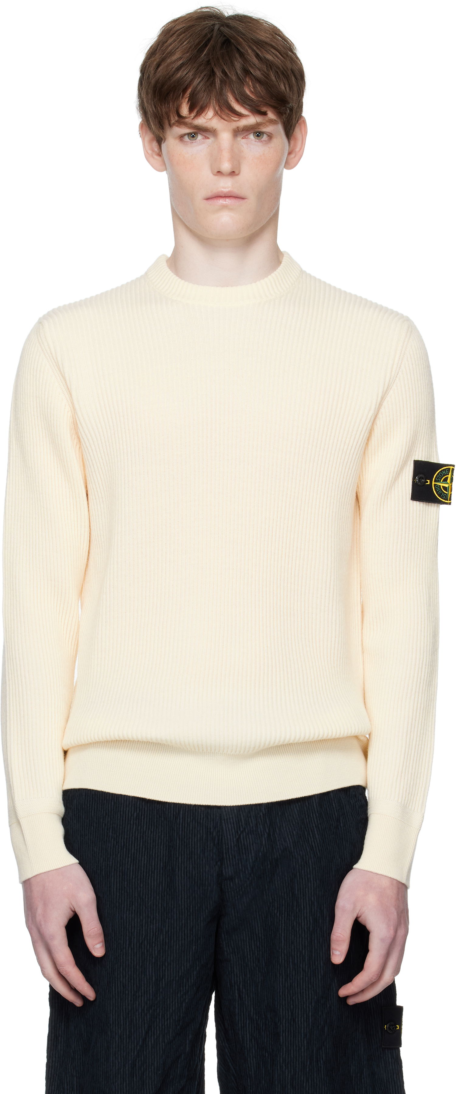 Villapaita Stone Island Stone Island Full Rib RWS Wool Sweater Keltainen | K2S15 5100053 S00C2, 0
