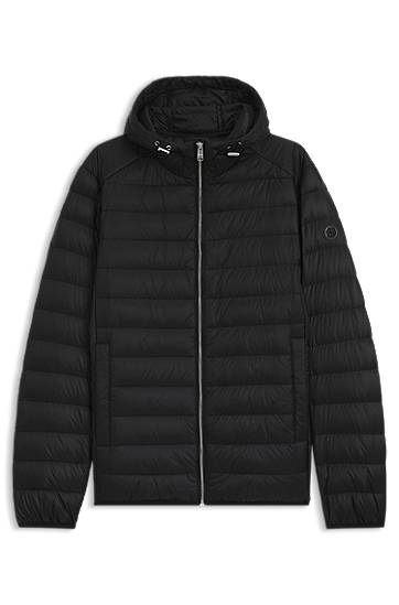Puffer takki BOSS Water-repellent Down Padded Jacket Musta | 50540450
