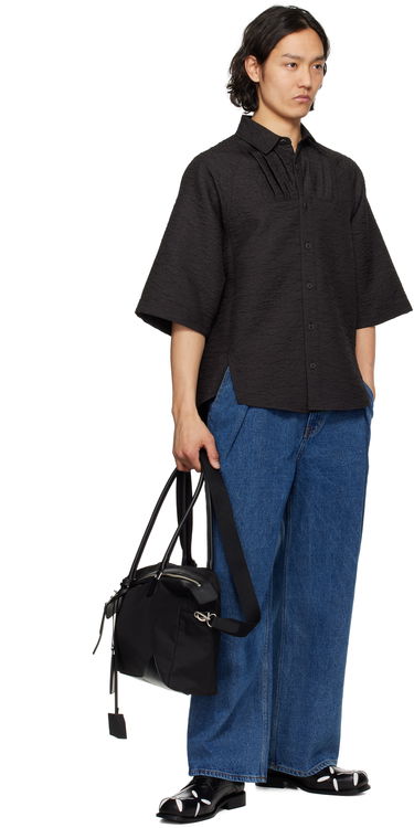 Paita ADER ERROR ADER error Product. 53 Textured Short Sleeve Shirt Musta | BO01SSSH0201BK, 3