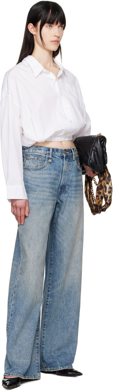 Paita R13 R13 Crossover Cropped Button-Down Shirt Valkoinen | R13WR269-R338B, 3