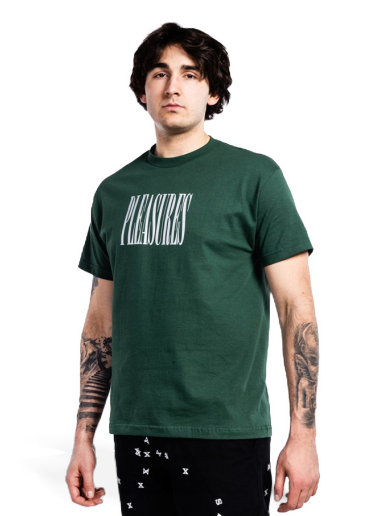 T-paita Pleasures Stretch T-Shirt Vihreä | P21W044-GREEN