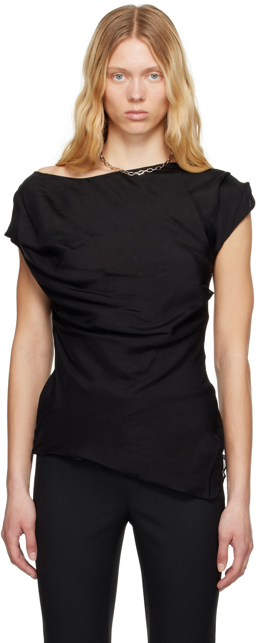 Tankkitoppi Entire Studios Twist Blouse Musta | ESW-S25-8006-RA