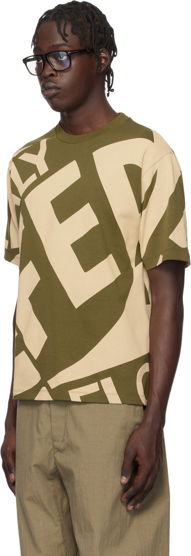 T-paita FERRAGAMO Ferragamo Graphic Print T-Shirt Vihreä | 781245, 3