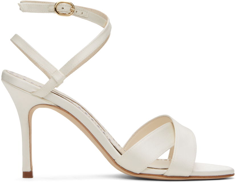 Asusteet Manolo Blahnik Manolo Blahnik Tormenfa Heeled Sandals Valkoinen | 124-2486
