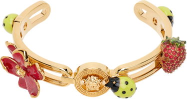 Rannerengas Versace Versace Enameled Cuff Bracelet with Crystal Strawberry, Ladybug, and Flower Charms Monivärinen | 1019024_1A04195_4JHG0, 0
