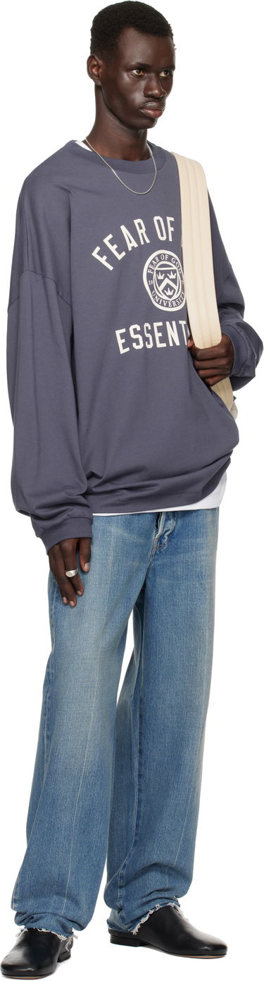 Huppari Fear of God Fear of God ESSENTIALS Jersey Long Sleeve T-Shirt Violetti | 125HO244204F, 4
