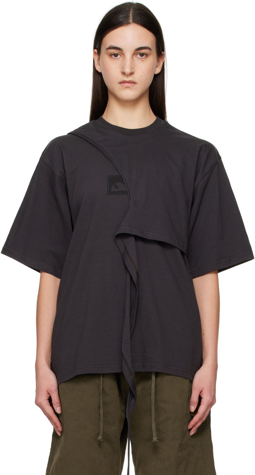 T-paita Ottolinger Ottolinger Wrap T-Shirt Musta | 11510251501