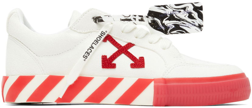 Tennarit ja kengät Off-White Vulcanized Low "White & Red" Valkoinen | OMIA085R21LEA0020125