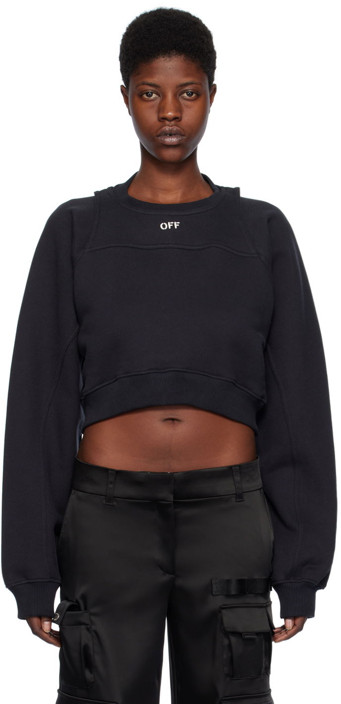 Huppari Off-White Black 'Off' Stamp Sweatshirt Musta | OWBA071C99FLE0011001