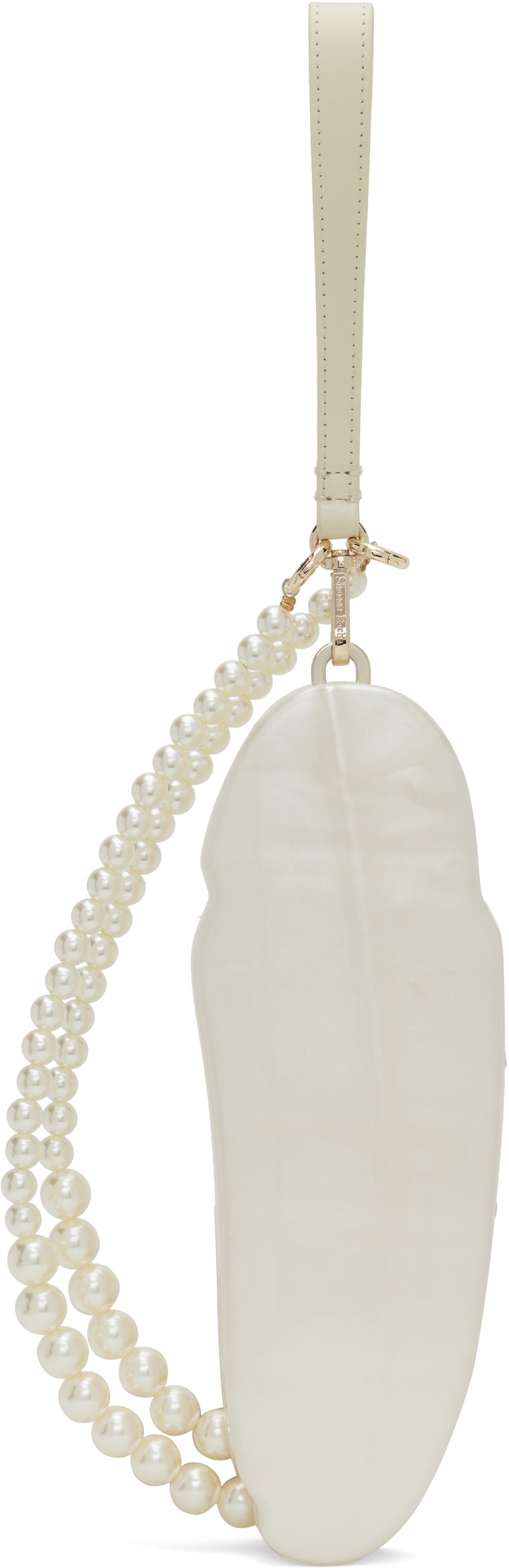 Käsilaukku Simone Rocha Simone Rocha Feather Pearl Bag Valkoinen | BAG180CB 0773
