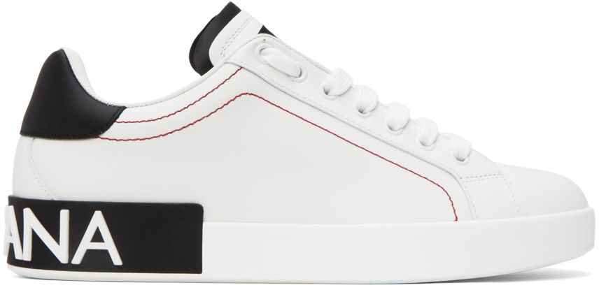 Tennarit ja kengät Dolce & Gabbana White Embossed Sneakers Valkoinen | CS2216AH526, 0