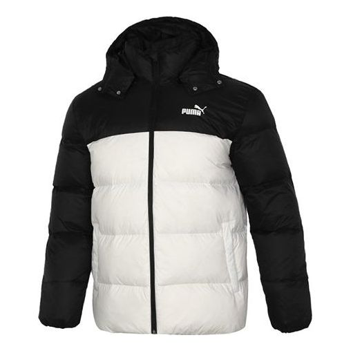 Puffer takki Puma Detachable Hoodie Down Jacket Valkoinen | 534937-73