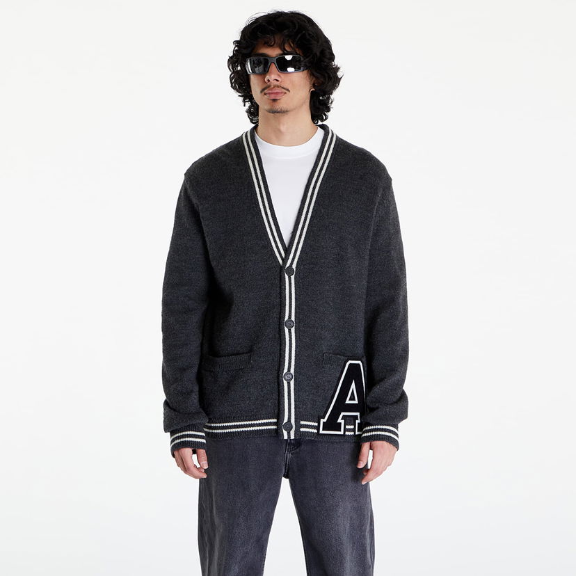 Villapaita Ambush A Patch Knit Cardigan UNISEX Harmaa | BMHB003S24KNI0010710