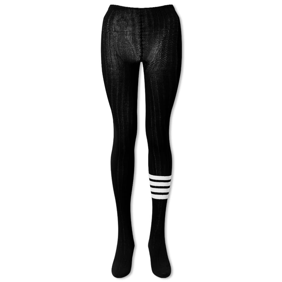 Sukat Thom Browne Thom Browne 4 Bar Rib Merino Tights Musta | FAS125A-Y1023-001, 0