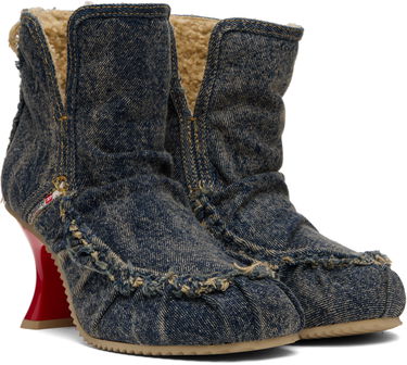 Tennarit ja kengät Diesel D-Woodstock Ab Distressed Denim Flared Heel Ankle Boots Monivärinen | Y03696 P1848, 3