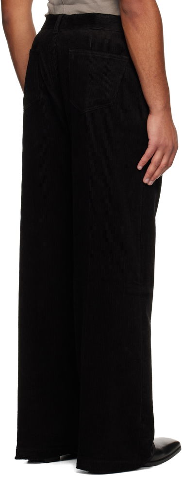Housut Rick Owens Corduroy Concordians Geth Trousers Musta | RU02E1333 MLC9, 2