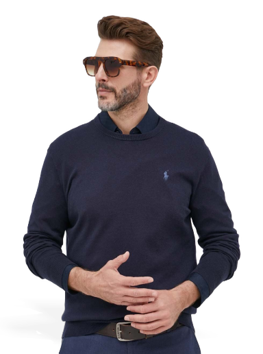 Villapaita Polo by Ralph Lauren Cashmere Jumper Tummansininen | 710866549