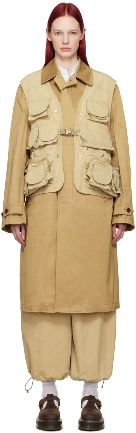 Liivi Junya Watanabe Overlay Utility Coat Beige | WM-C001-051