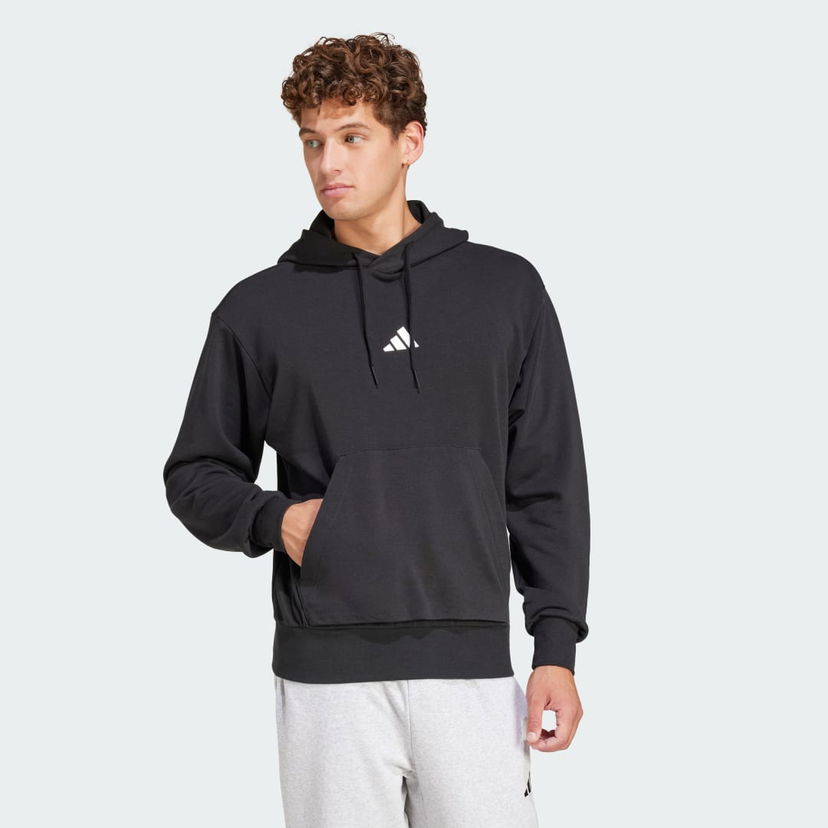 Huppari adidas Performance Essentials Feel Cozy Terry Hoodie Musta | JE3849