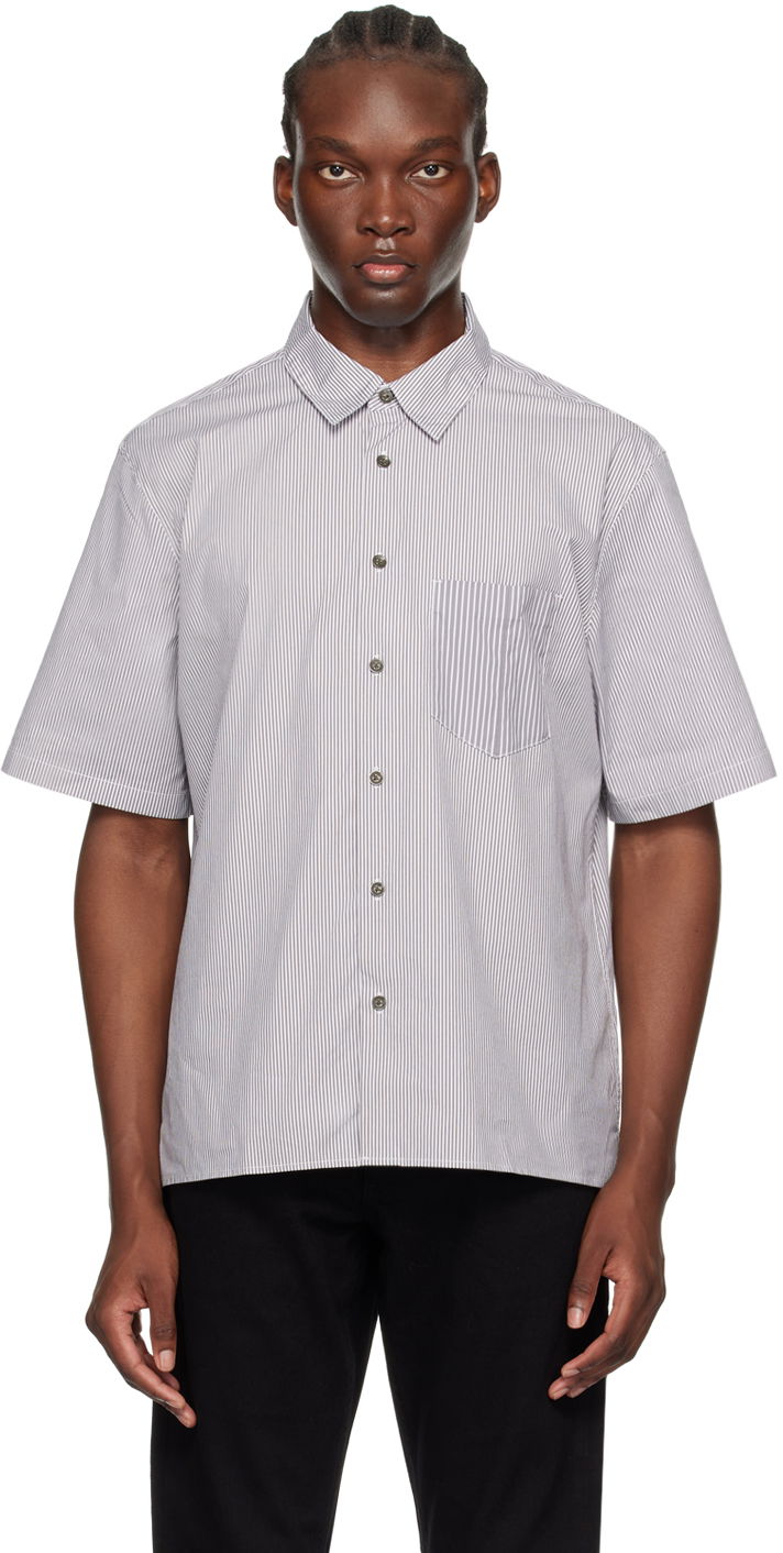 Paita rag & bone rag & bone Dalton Striped Shirt Valkoinen | MBW24PA018MSML, 0