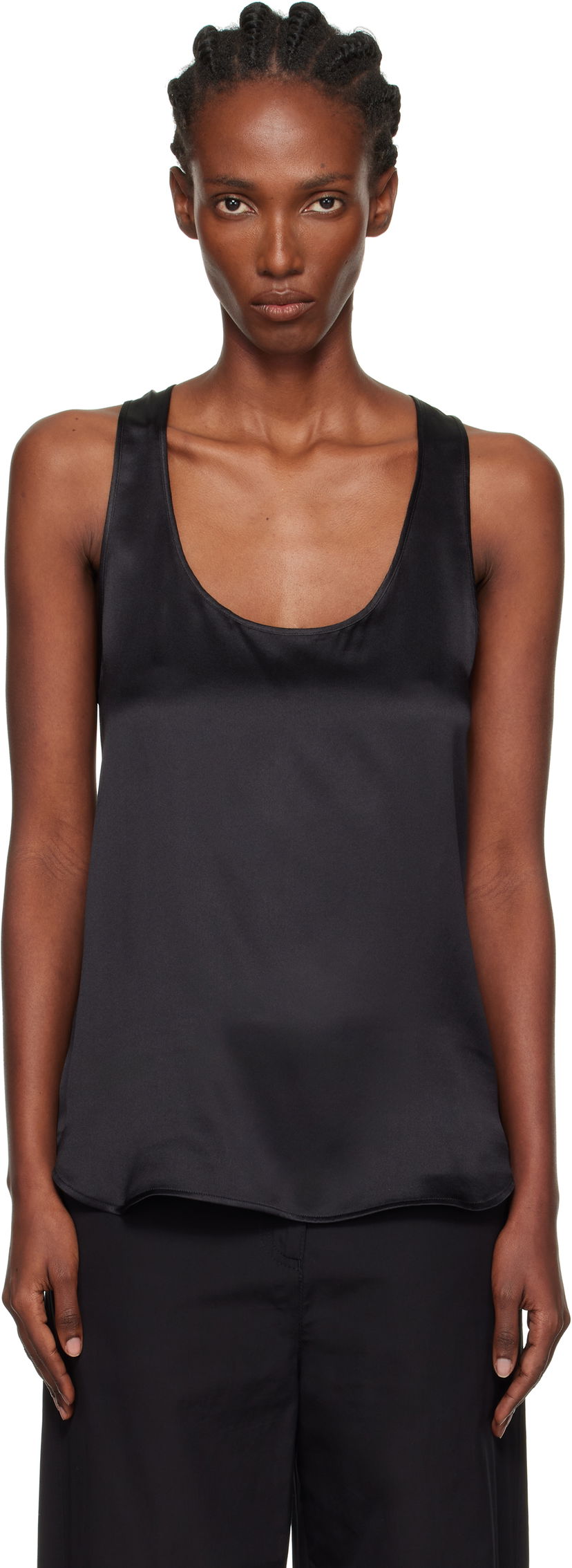 Tankkitoppi WARDROBE.NYC WARDROBE.NYC Silk Tank Top Musta | W1137F25SE